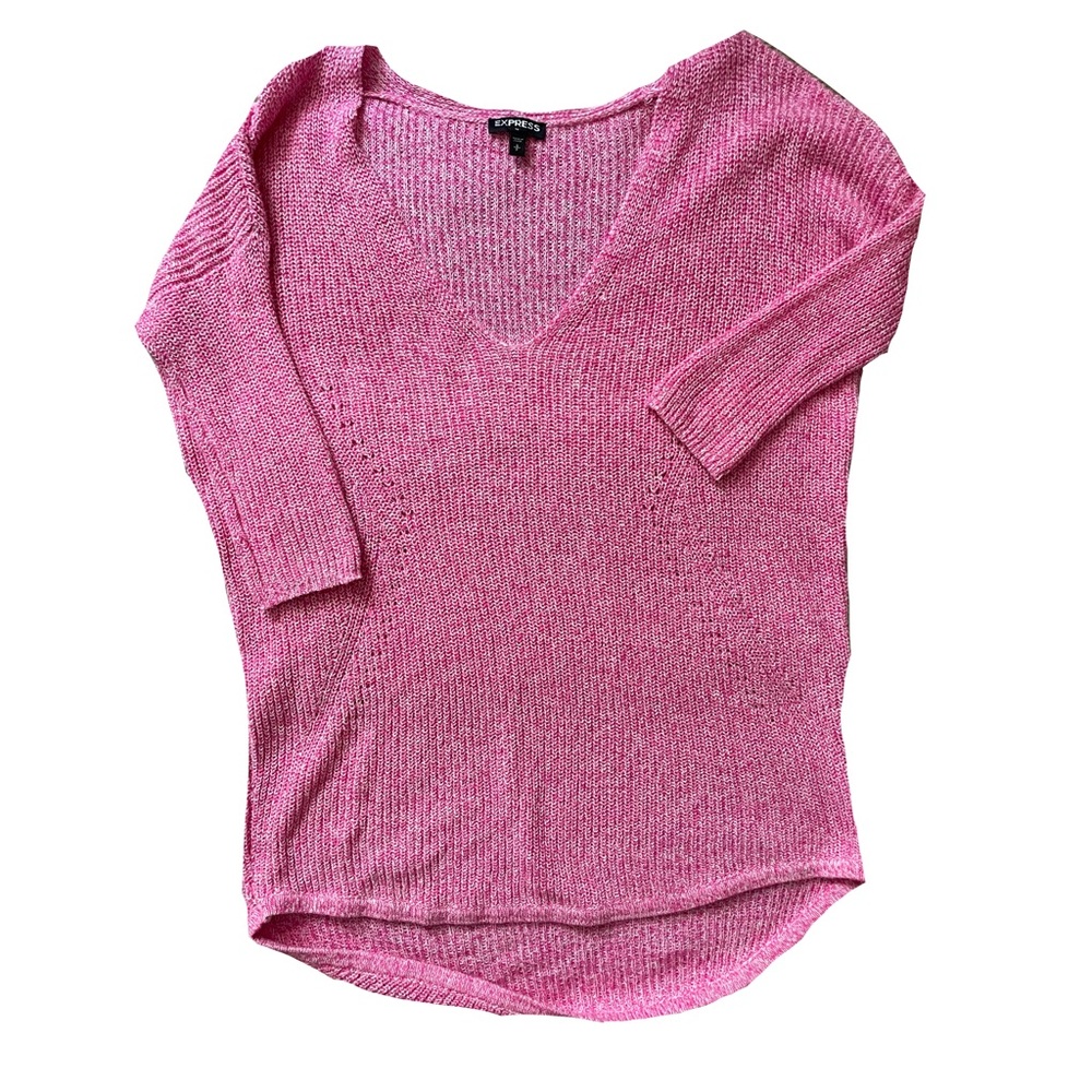 Express pink spring sweater